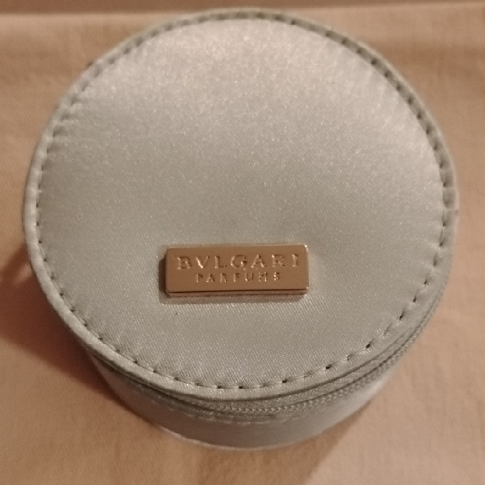 Bvlgari Light Green and Gold Travel Jewelry Case